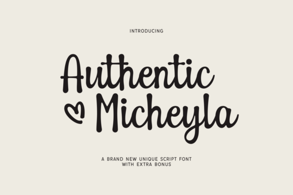 Authentic Micheyla: A Playful Script Font for Modern Creative Projects