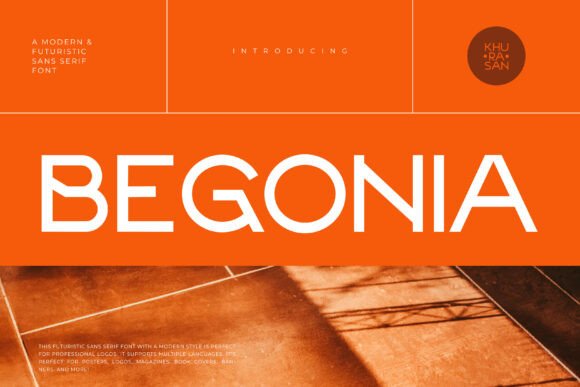 Begonia Font: Sleek Sans-Serif for Modern Branding
