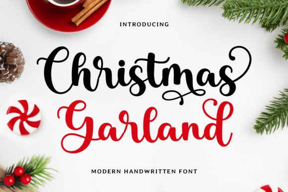 Christmas Garland: A Festive Font for Elegant Holiday Designs
