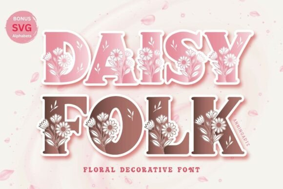 Daisyfolk: A Fresh Approach to Floral Typography for Creative Projects