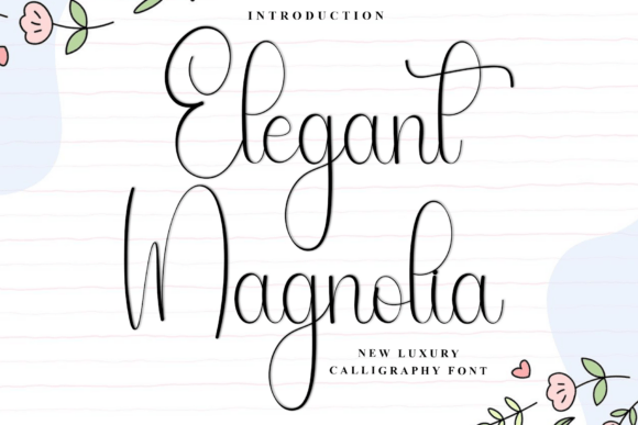 Elegant Magnolia: Strategic Typography for Festive Brand Communication