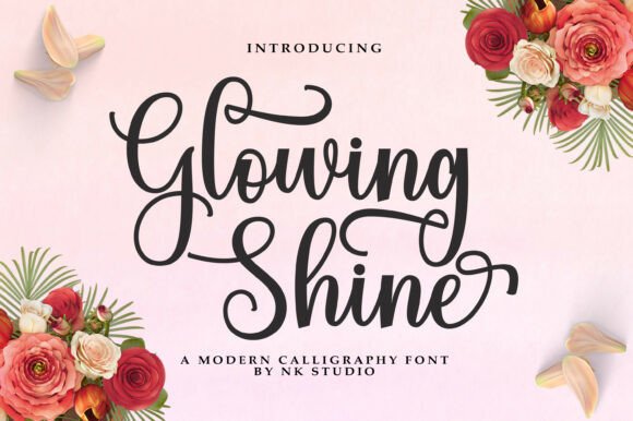 Glowing Shine: Elevating Design with Modern Script