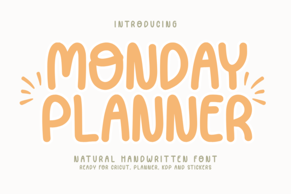 Monday Planner: A Handwritten Font for Everyday Creativity
