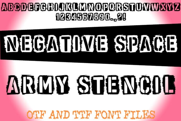 Negative Space Army Stencil: Commanding Attention Through Tactical Typography