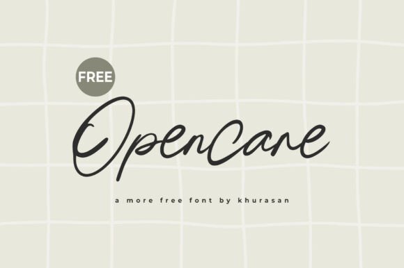 Opencare: A Versatile Handwritten Font for Creative Design