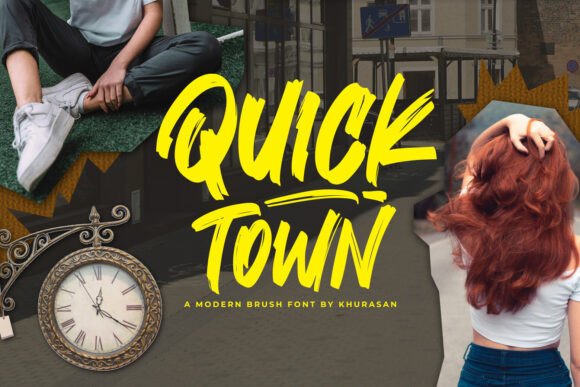 Quick Town: A Modern Brush Font for Creative and Practical Design Projects