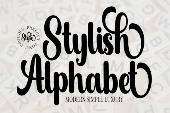 Stylish Alphabet: A Feminine Font That Elevates Design Projects