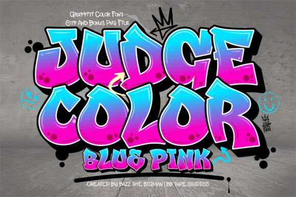 Unleashing Creativity with Judge Color Blue Pink: A Bold Font for Modern Designers
